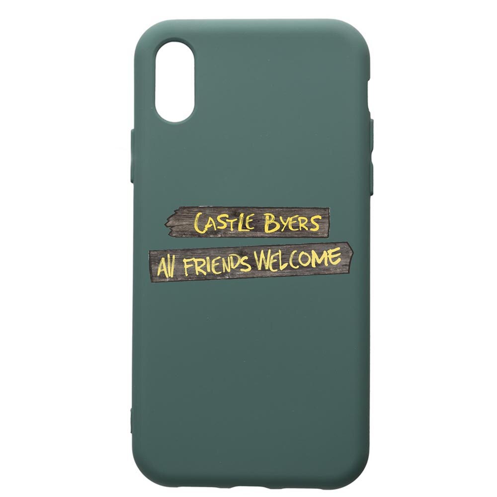 Husa Premium Silicon Compatibila Cu Huawei Y5 2019, Stranger Things, cu interiorul din material textil, protectie camera, Forest Green, PFG375