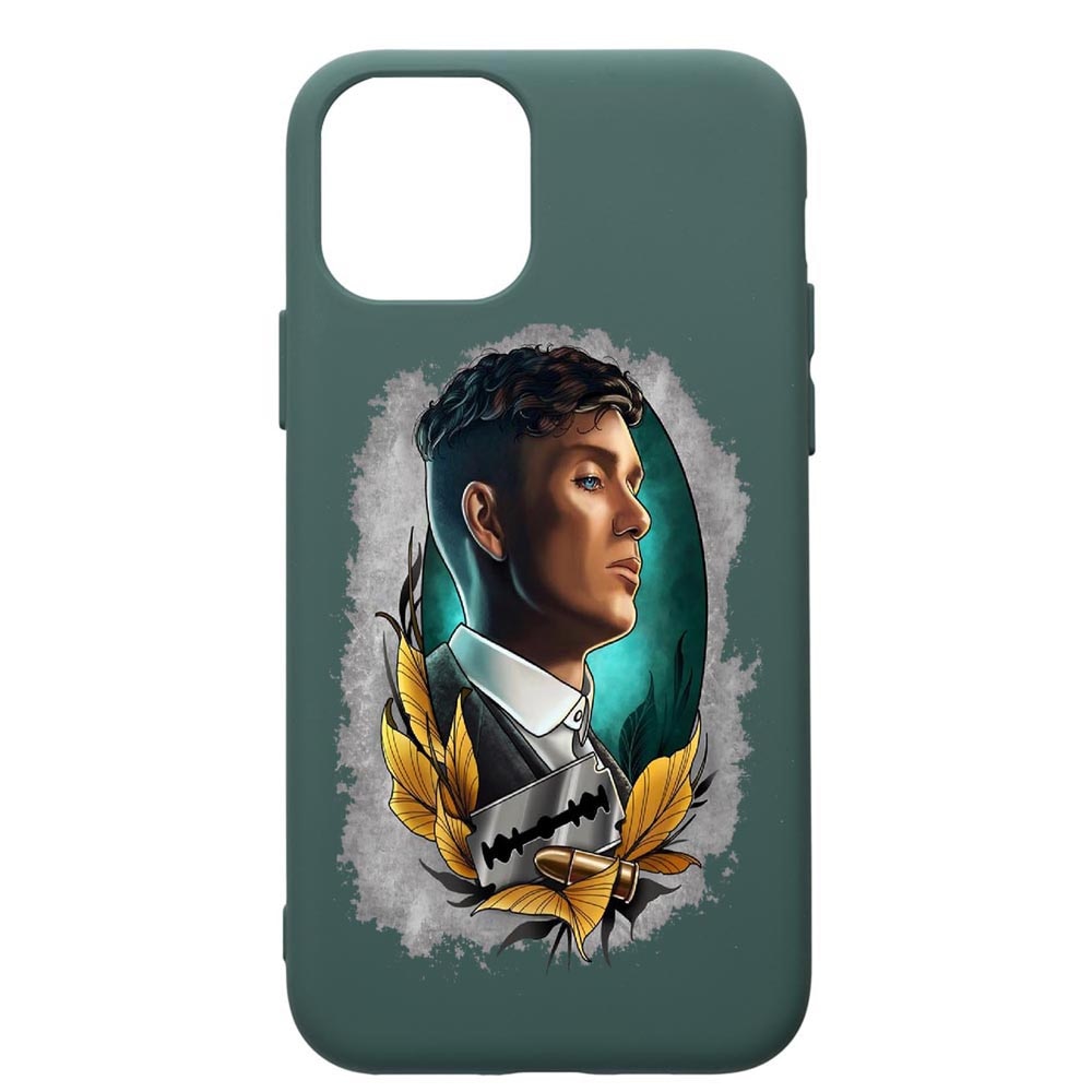 Husa Premium Silicon Compatibila Cu Apple iPhone 11 Pro Max, Peaky Blinders, cu interiorul din material textil, protectie camera, Forest Green, PFG384