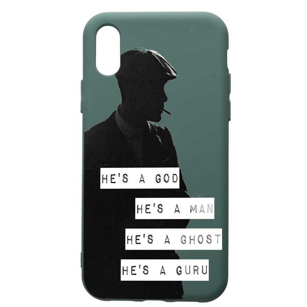 Husa Premium Silicon Compatibila Cu Apple iPhone XS Max, Peaky Blinders, cu interiorul din material textil, protectie camera, Forest Green, PFG381