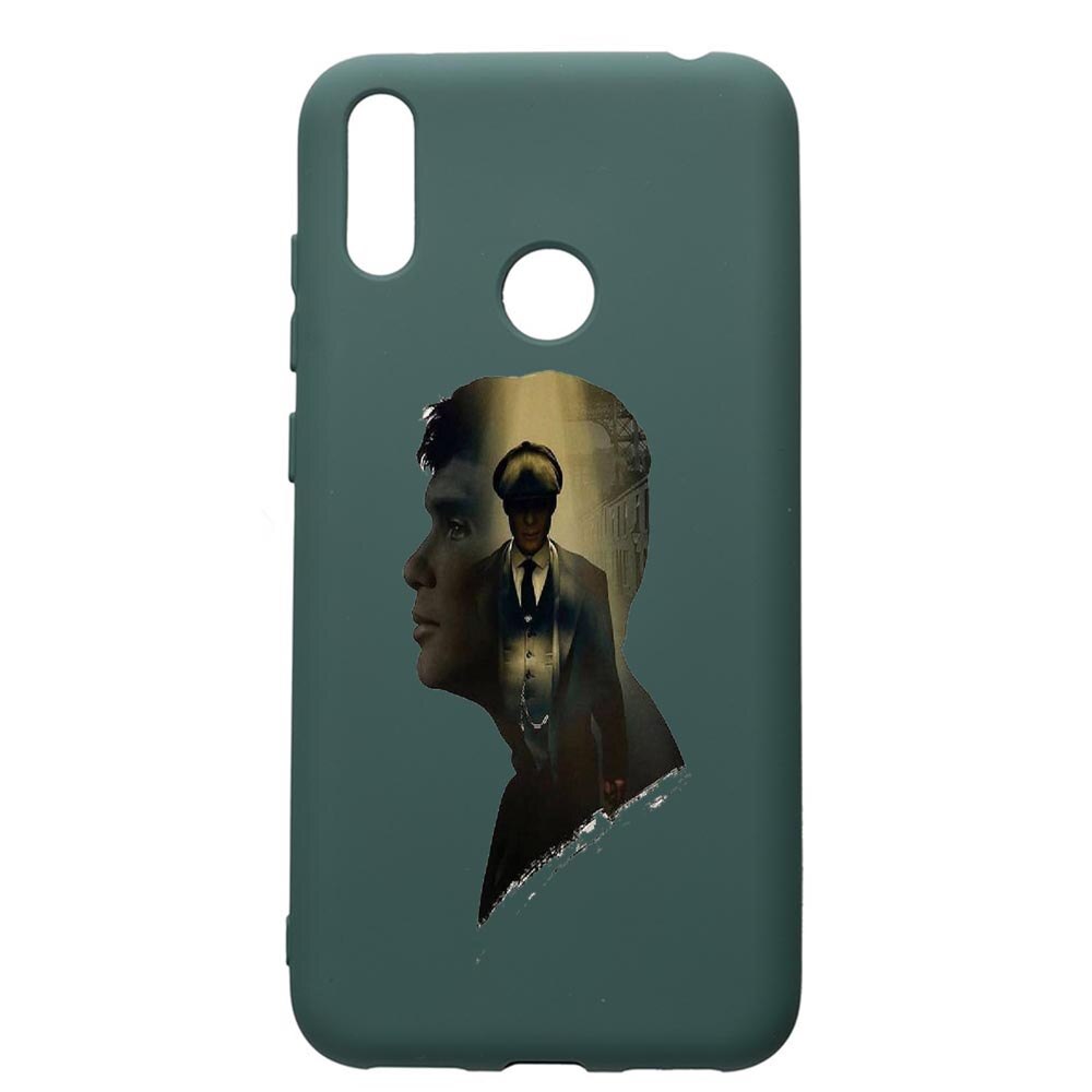 Husa Premium Silicon Compatibila Cu Huawei Y7 2019, Peaky Blinders, cu interiorul din material textil, protectie camera, Forest Green, PFG385