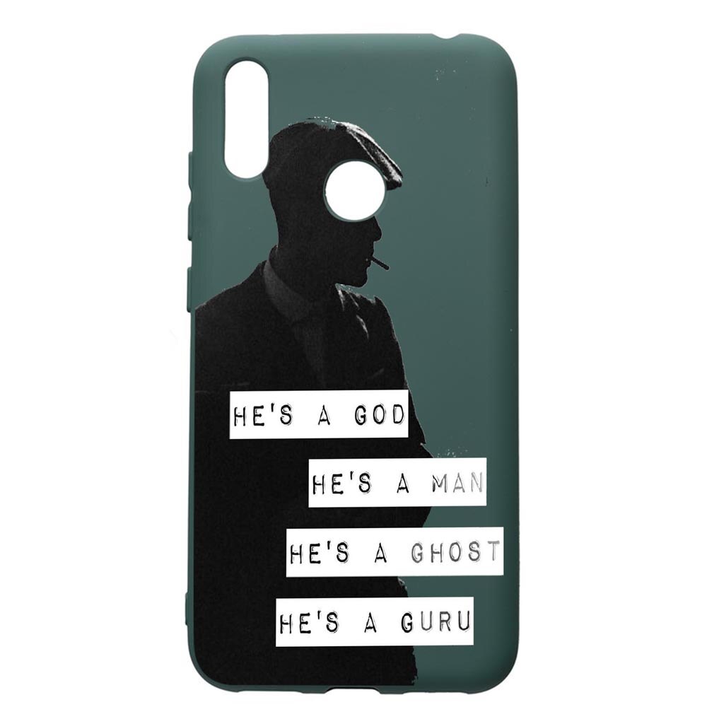 Husa Premium Silicon Compatibila Cu Huawei Y7 2019, Peaky Blinders, cu interiorul din material textil, protectie camera, Forest Green, PFG381