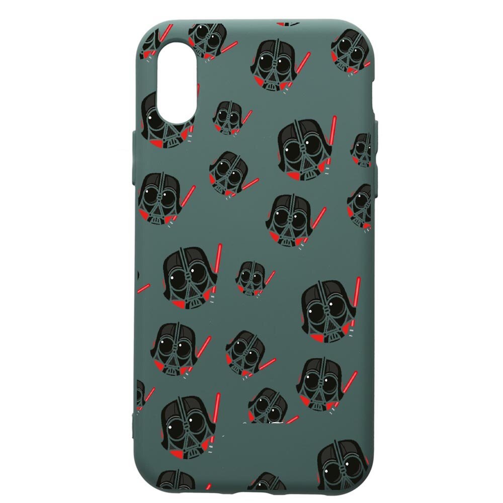 Husa Premium Silicon Compatibila Cu Apple iPhone XS / iPhone X, Star Wars Darth Vader, cu interiorul din material textil, protectie camera, Forest Green, PFG419