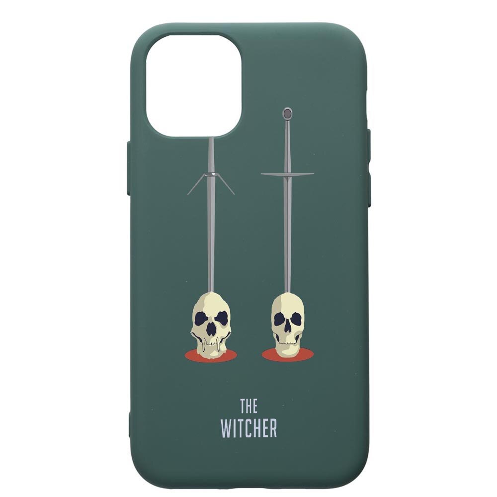 Husa Premium Silicon Compatibila Cu Apple iPhone 11, The Witcher, cu interiorul din material textil, protectie camera, Forest Green, PFG430
