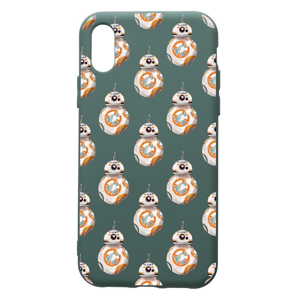 Husa Premium Silicon Compatibila Cu Apple iPhone XS Max, Star Wars Droids, cu interiorul din material textil, protectie camera, Forest Green, PFG421