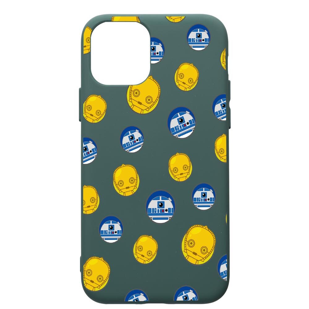 Husa Premium Silicon Compatibila Cu Apple iPhone 11 Pro, Star Wars Droids, cu interiorul din material textil, protectie camera, Forest Green, PFG422