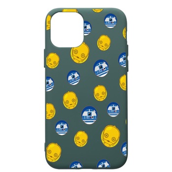 Husa Premium Silicon Compatibila Cu Apple iPhone 11 Pro, Star Wars Droids, cu interiorul din material textil, protectie camera, Forest Green, PFG422 Husa Premium Silicon Compatibila Cu Apple iPhone 11 Pro, Star Wars Droids, cu interiorul din material textil, protectie camera, Forest Green, PFG422