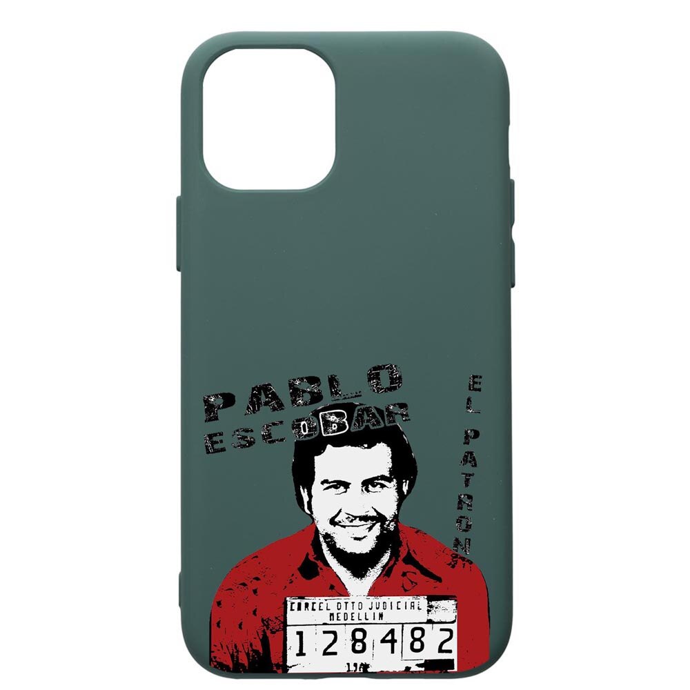 Husa Premium Silicon Compatibila Cu Apple iPhone 11 Pro, Narcos, cu interiorul din material textil, protectie camera, Forest Green, PFG444