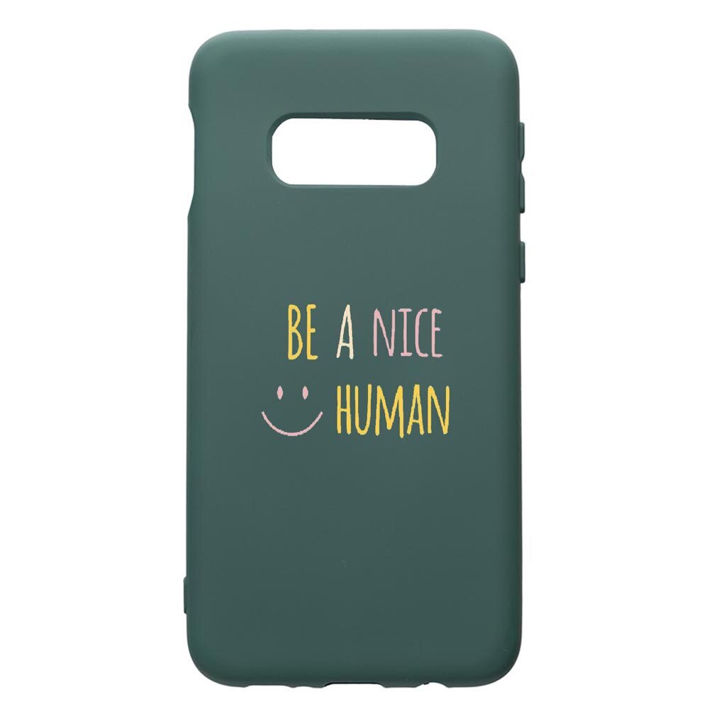 Husa Premium Silicon Compatibila Cu Samsung Galaxy S8, Human, cu interiorul din material textil, protectie camera, Forest Green, PFG480