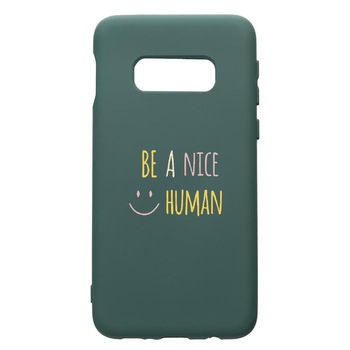 Husa Premium Silicon Compatibila Cu Samsung Galaxy S8, Human, cu interiorul din material textil, protectie camera, Forest Green, PFG480 Husa Premium Silicon Compatibila Cu Samsung Galaxy S8, Human, cu interiorul din material textil, protectie camera, Forest Green, PFG480