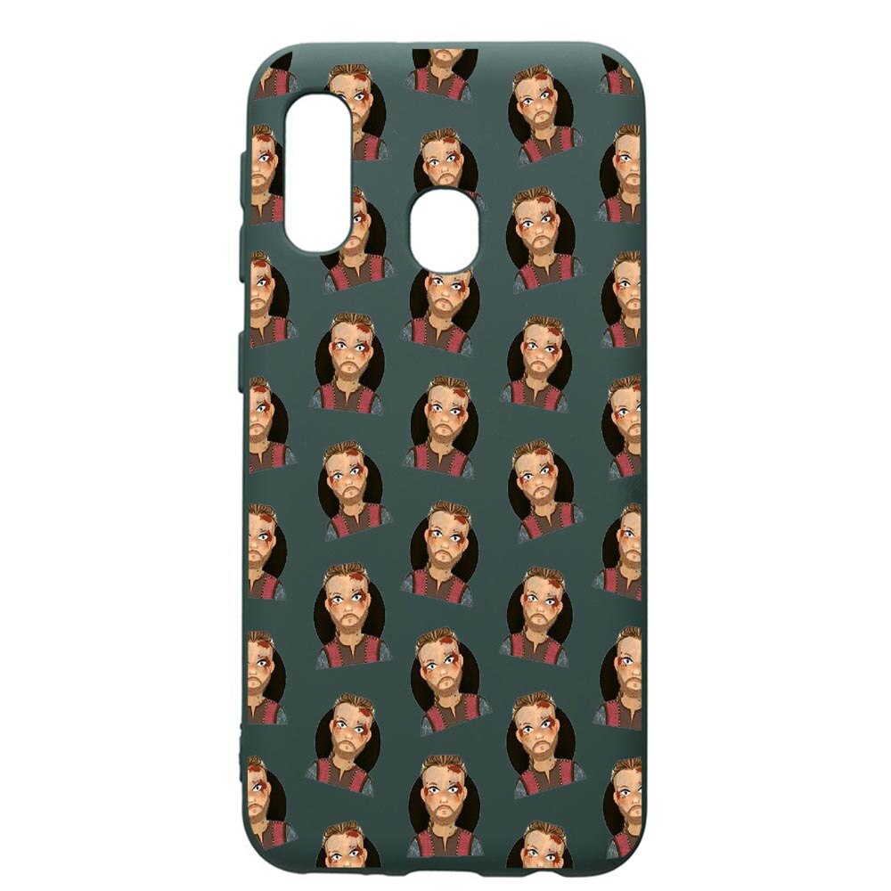 Husa Premium Silicon Compatibila Cu Samsung Galaxy A20E, Vikings, cu interiorul din material textil, protectie camera, Forest Green, PFG453