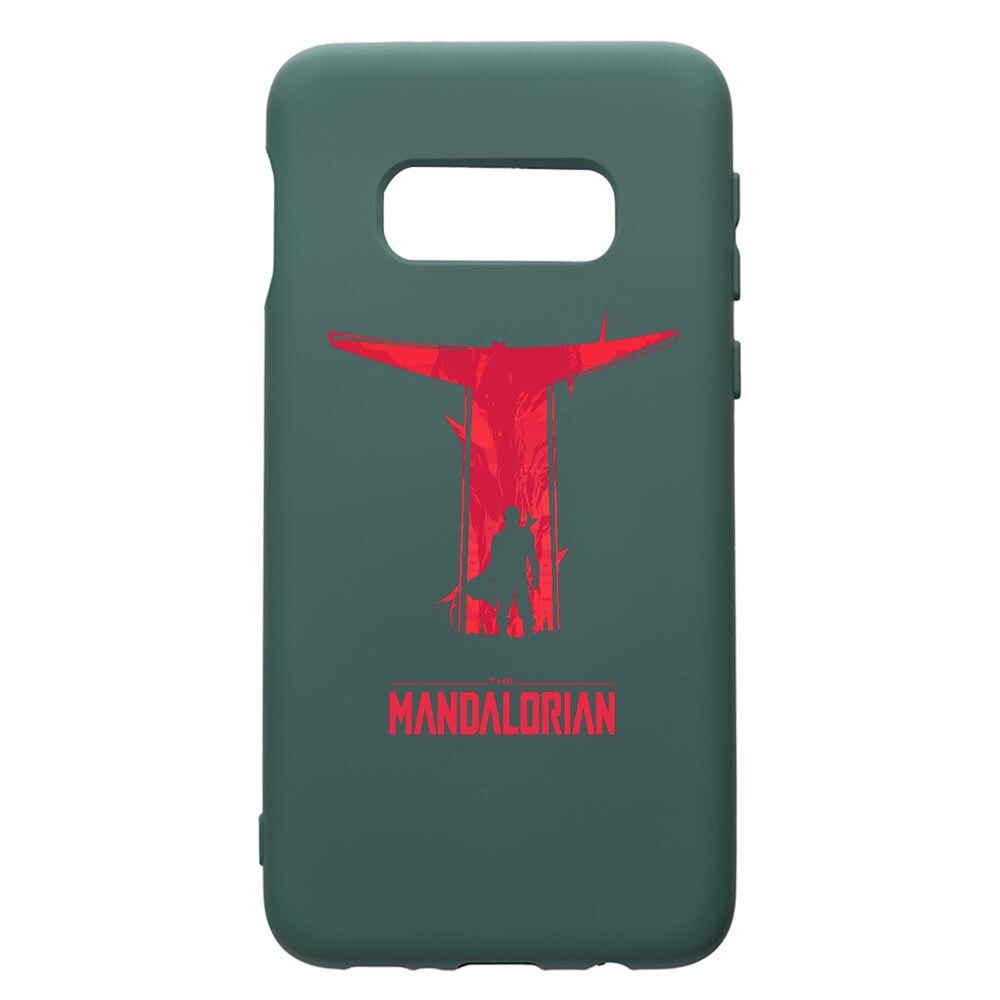Husa Premium Silicon Compatibila Cu Samsung Galaxy S10e, Star Wars The Mandalorian, cu interiorul din material textil, protectie camera, Forest Green, PFG458