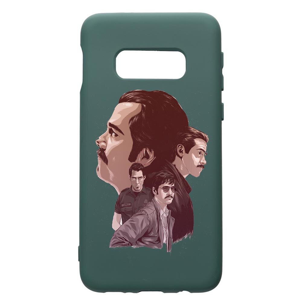 Husa Premium Silicon Compatibila Cu Samsung Galaxy S8, Narcos, cu interiorul din material textil, protectie camera, Forest Green, PFG448