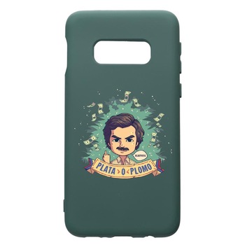 Husa Premium Silicon Compatibila Cu Samsung Galaxy S10e, Narcos Pablo Escobar, cu interiorul din material textil, protectie camera, Forest Green, PFG447 Husa Premium Silicon Compatibila Cu Samsung Galaxy S10e, Narcos Pablo Escobar, cu interiorul din material textil, protectie camera, Forest Green, PFG447