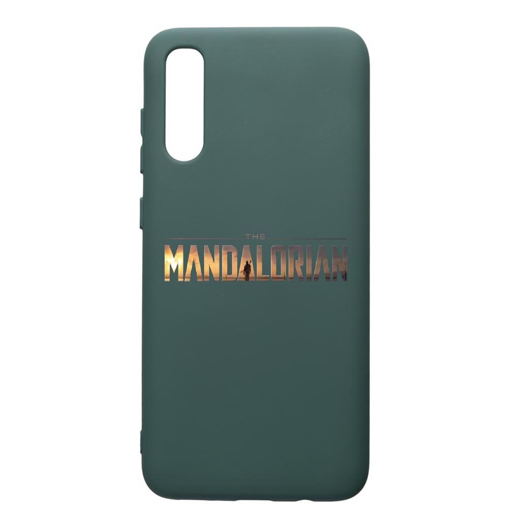 Husa Premium Silicon Compatibila Cu Samsung Galaxy A70, Star Wars The Mandalorian, cu interiorul din material textil, protectie camera, Forest Green, PFG463