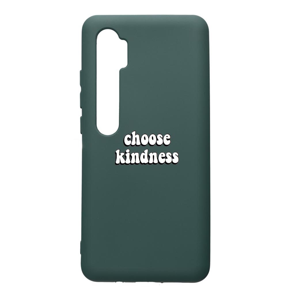 Husa Premium Silicon Compatibila Cu Xiaomi Mi Note 10, Kidness, cu interiorul din material textil, protectie camera, Forest Green, PFG478