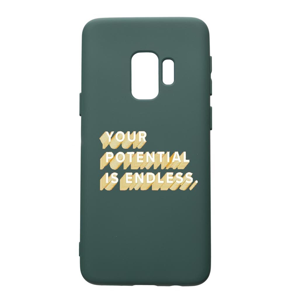 Husa Premium Silicon Compatibila Cu Samsung Galaxy S9, Endless, cu interiorul din material textil, protectie camera, Forest Green, PFG484