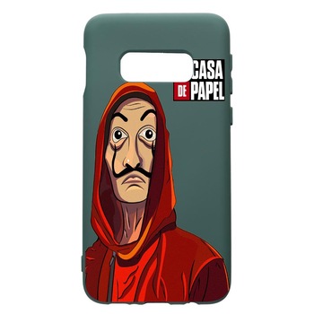 Husa Premium Silicon Compatibila Cu Samsung Galaxy S8, La Casa De Papel, cu interiorul din material textil, protectie camera, Forest Green, PFG389 Husa Premium Silicon Compatibila Cu Samsung Galaxy S8, La Casa De Papel, cu interiorul din material textil, protectie camera, Forest Green, PFG389