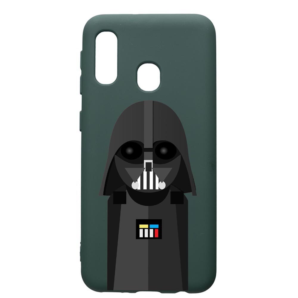 Husa Premium Silicon Compatibila Cu Samsung Galaxy A40, Star Wars Darth Vader, cu interiorul din material textil, protectie camera, Forest Green, PFG405