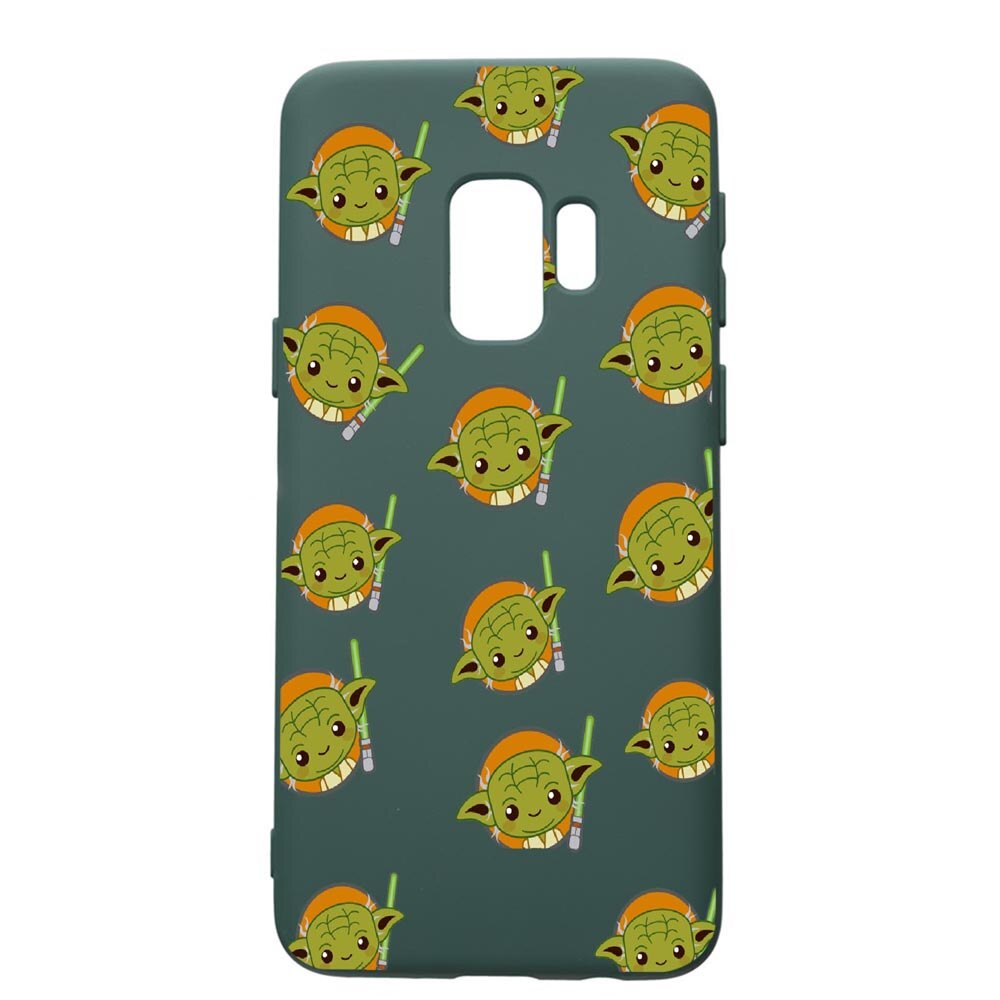 Husa Premium Silicon Compatibila Cu Samsung Galaxy S9, Star Wars Baby Yoda, cu interiorul din material textil, protectie camera, Forest Green, PFG420
