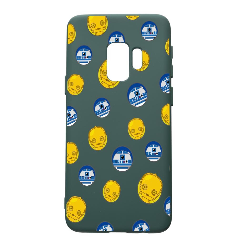 Husa Premium Silicon Compatibila Cu Samsung Galaxy S9, Star Wars Droids, cu interiorul din material textil, protectie camera, Forest Green, PFG422