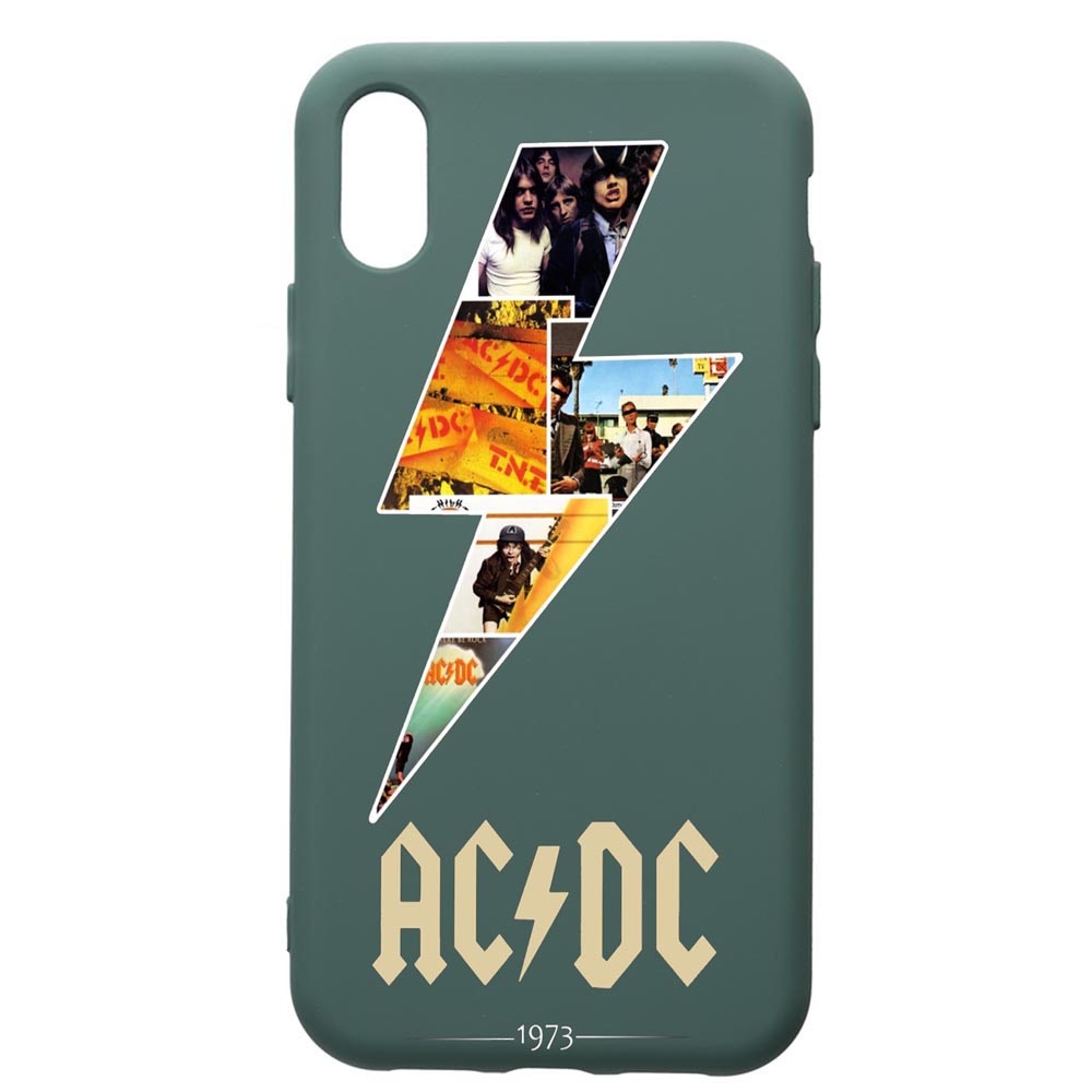 Husa Premium Silicon Compatibila Cu Apple iPhone XS / iPhone X, AC/DC, cu interiorul din material textil, protectie camera, Forest Green, PFG534