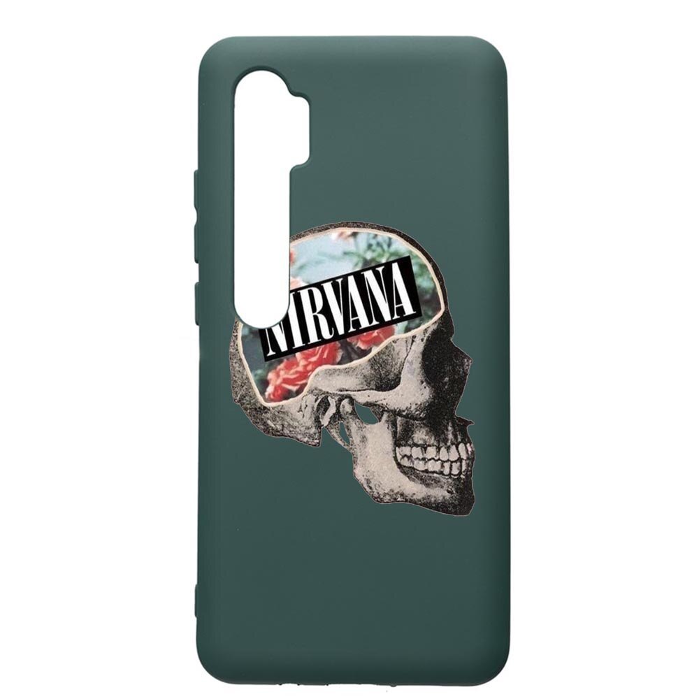Husa Premium Silicon Compatibila Cu Xiaomi Mi Note 10, Nirvana, cu interiorul din material textil, protectie camera, Forest Green, PFG535
