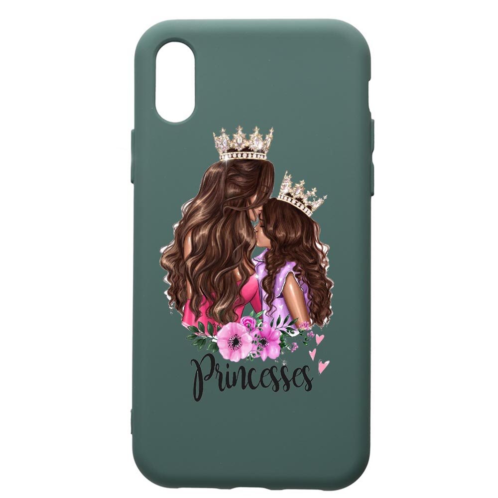 Husa Premium Silicon Compatibila Cu Samsung Galaxy A10, Princesses, cu interiorul din material textil, protectie camera, Forest Green, PFG552