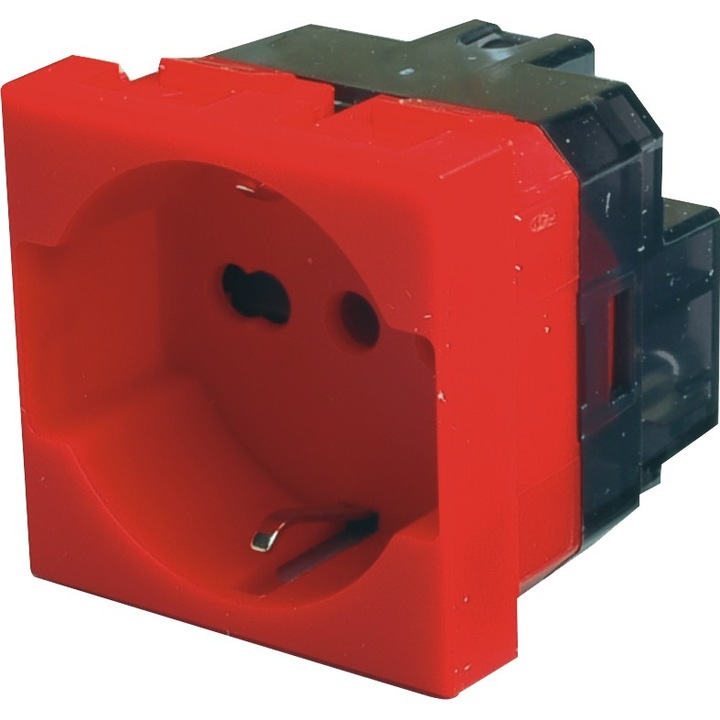 ESPERIA Priza schuko, 2 module, ST,16A, rosu