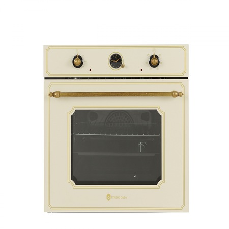 Pachet rustic Studio Casa Amalfi, cuptor electric , plita pe gaz si hota decorativa , gratare fonta, 270 mc / h, finisaj crem