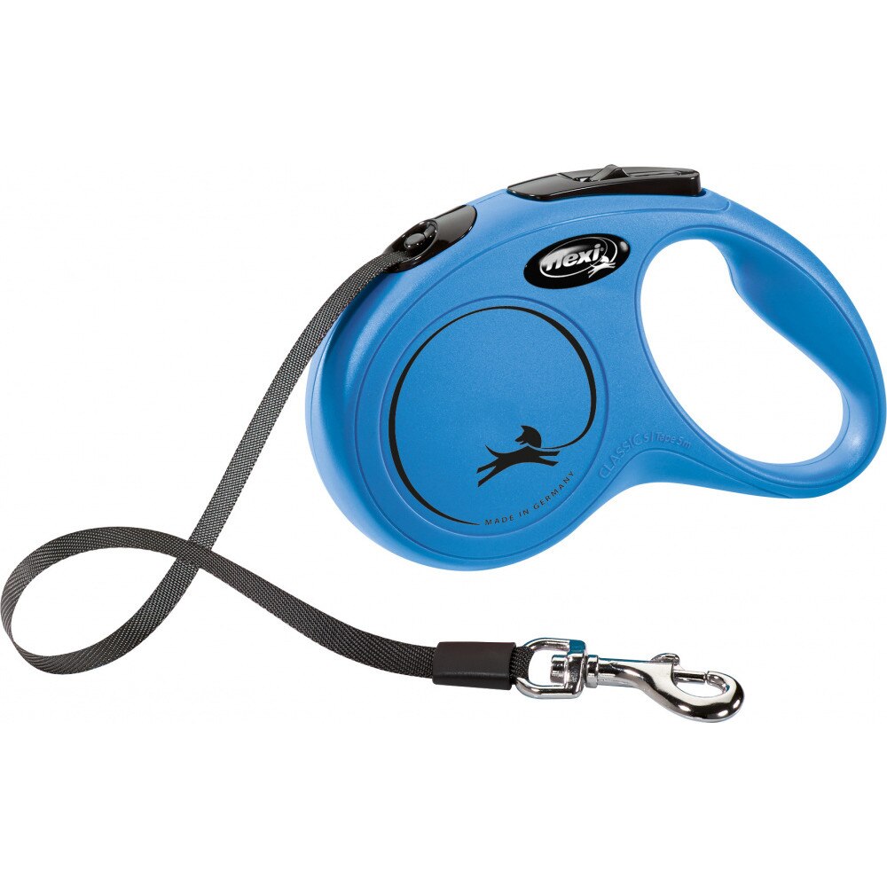 Lesa Flexi New Classic Retractabila Banda S 5 m/15 kg Albastru 11832