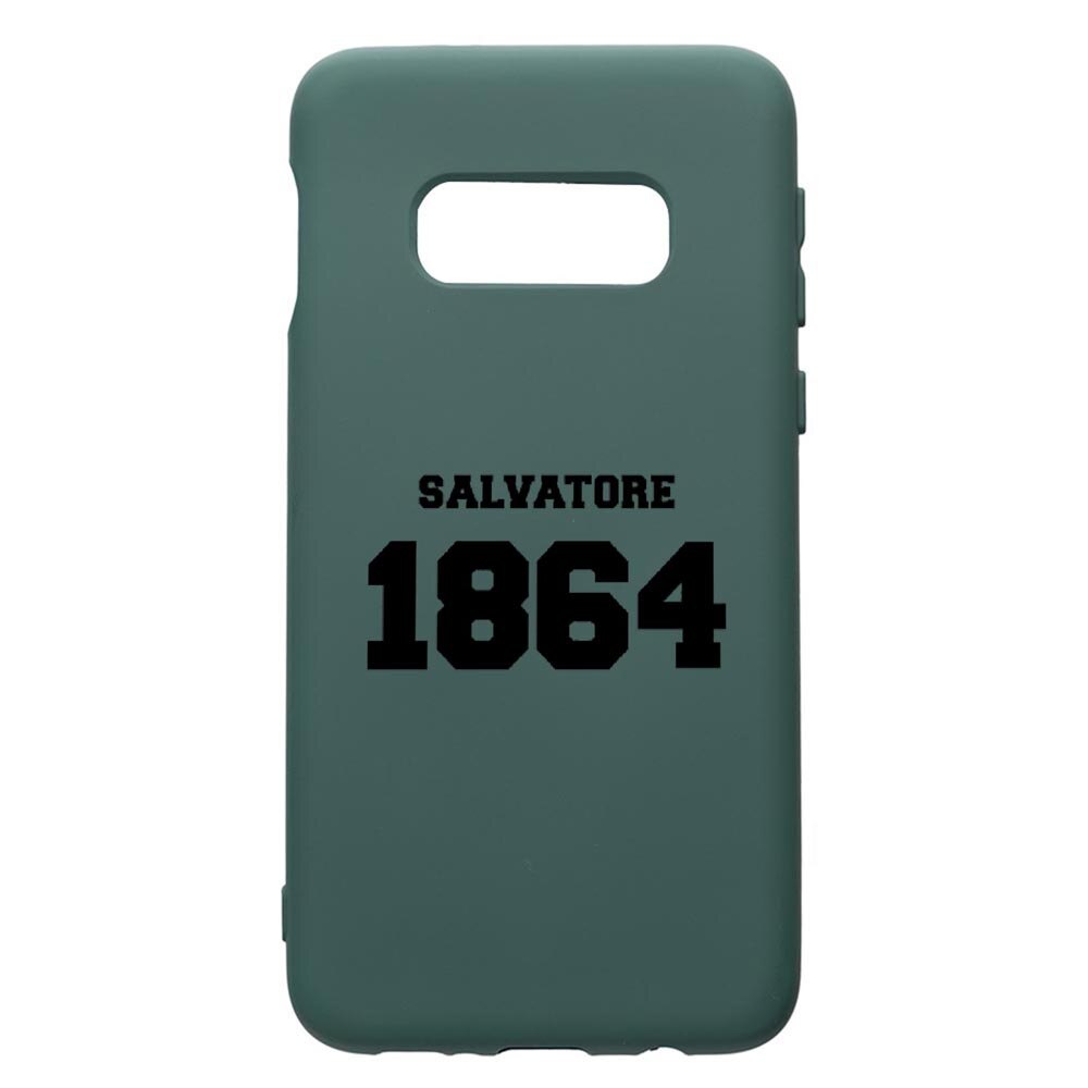 Husa Premium Silicon Compatibila Cu Samsung Galaxy S8, Vampire Diaries - Salvatore 1864, cu interiorul din material textil, protectie camera, Forest Green, PFG582