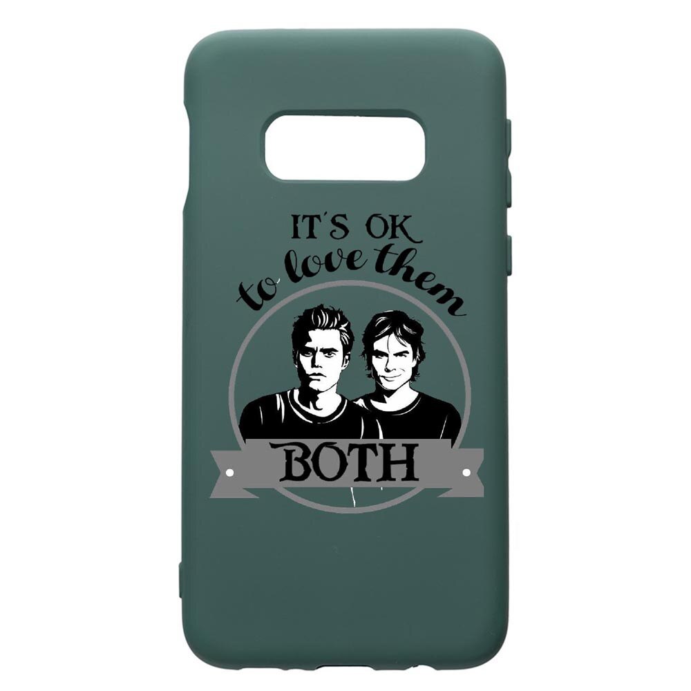 Husa Premium Silicon Compatibila Cu Samsung Galaxy S8, Vampire Diaries, cu interiorul din material textil, protectie camera, Forest Green, PFG584