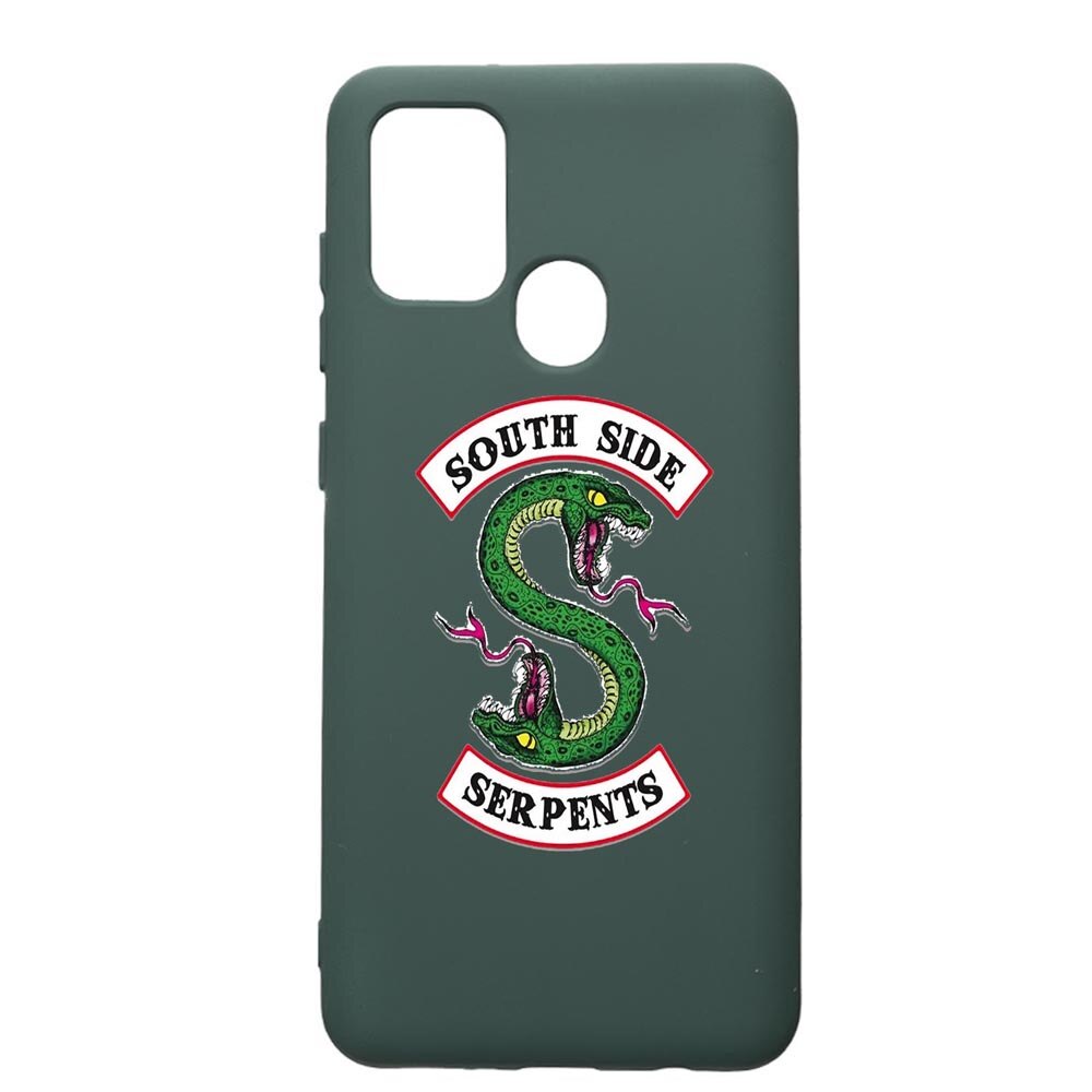 Husa Premium Silicon Compatibila Cu Huawei P Smart 2020, Riverdale - South Side Serpents, cu interiorul din material textil, protectie camera, Forest Green, PFG605
