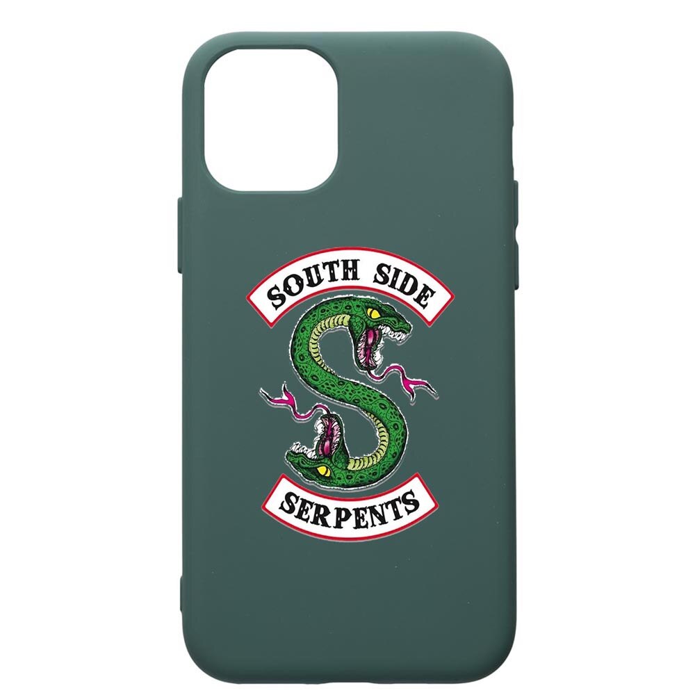 Husa Premium Silicon Compatibila Cu Apple iPhone 11 Pro, Riverdale - South Side Serpents, cu interiorul din material textil, protectie camera, Forest Green, PFG605