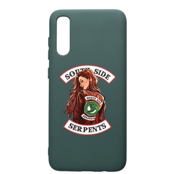 Husa Premium Silicon Compatibila Cu Samsung Galaxy A70, Riverdale - South Side Serpents, cu interiorul din material textil, protectie camera, Forest Green, PFG606 Husa Premium Silicon Compatibila Cu Samsung Galaxy A70, Riverdale - South Side Serpents, cu interiorul din material textil, protectie camera, Forest Green, PFG606