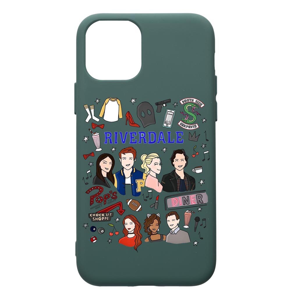 Husa Premium Silicon Compatibila Cu Apple iPhone 11 Pro, Riverdale, cu interiorul din material textil, protectie camera, Forest Green, PFG607