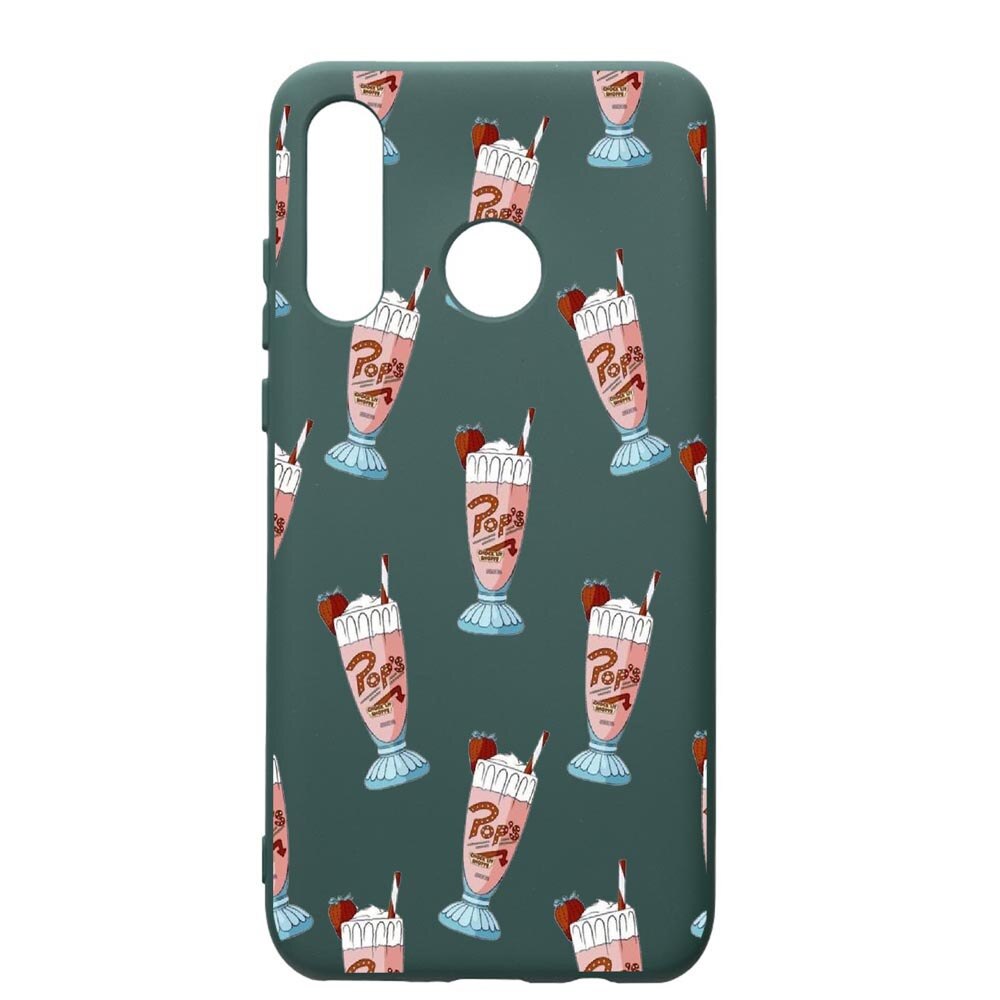 Husa Premium Silicon Compatibila Cu Huawei P30 Lite, Riverdale Shake, cu interiorul din material textil, protectie camera, Forest Green, PFG609