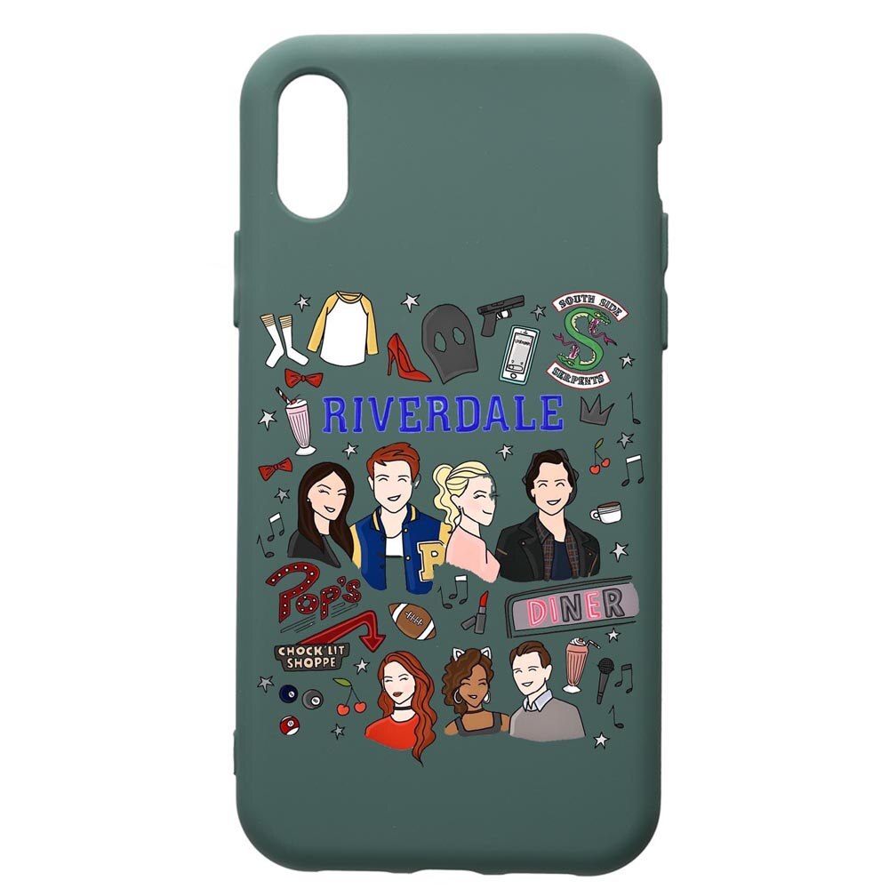 Husa Premium Silicon Compatibila Cu Samsung Galaxy A10, Riverdale, cu interiorul din material textil, protectie camera, Forest Green, PFG607