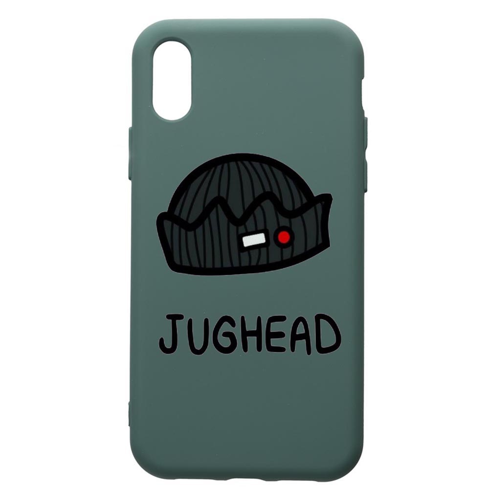 Husa Premium Silicon Compatibila Cu Apple iPhone XS / iPhone X, Riverdale Jughead, cu interiorul din material textil, protectie camera, Forest Green, PFG611