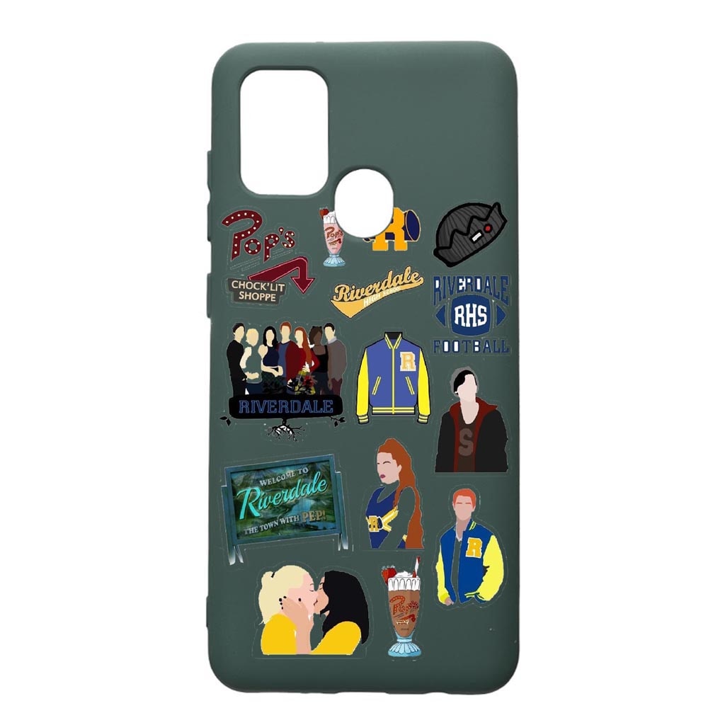 Husa Premium Silicon Compatibila Cu Samsung Galaxy A21S, Riverdale, cu interiorul din material textil, protectie camera, Forest Green, PFG608