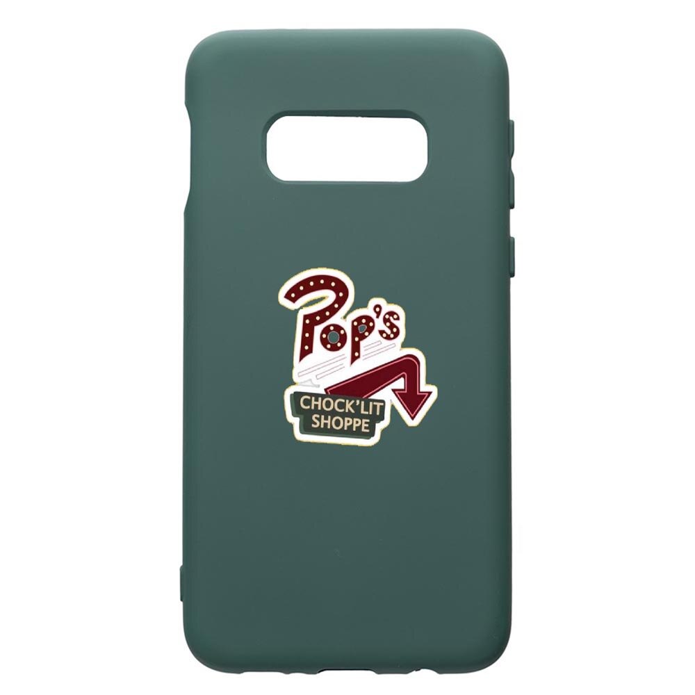 Husa Premium Silicon Compatibila Cu Samsung Galaxy S10e, Riverdale, cu interiorul din material textil, protectie camera, Forest Green, PFG610