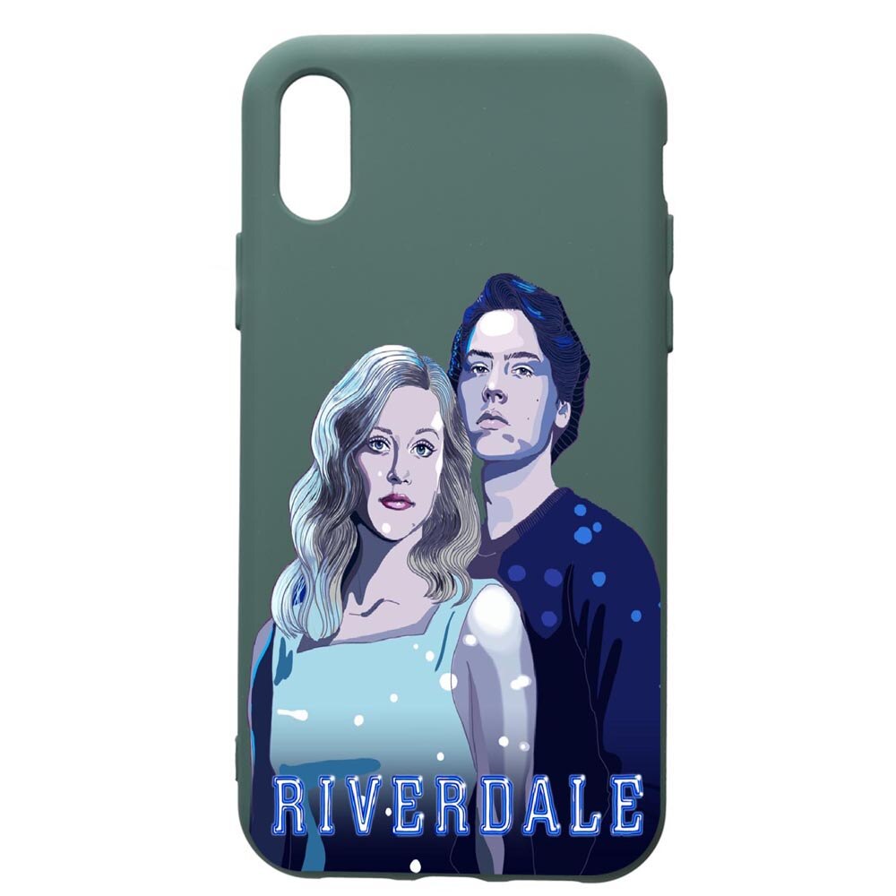 Husa Premium Silicon Compatibila Cu Apple iPhone XS / iPhone X, Riverdale, cu interiorul din material textil, protectie camera, Forest Green, PFG614