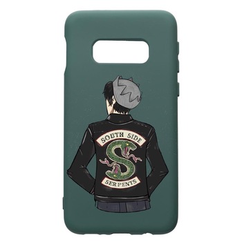 Husa Premium Silicon Compatibila Cu Samsung Galaxy S8, Riverdale - South Side Serpents, cu interiorul din material textil, protectie camera, Forest Green, PFG619 Husa Premium Silicon Compatibila Cu Samsung Galaxy S8, Riverdale - South Side Serpents, cu interiorul din material textil, protectie camera, Forest Green, PFG619