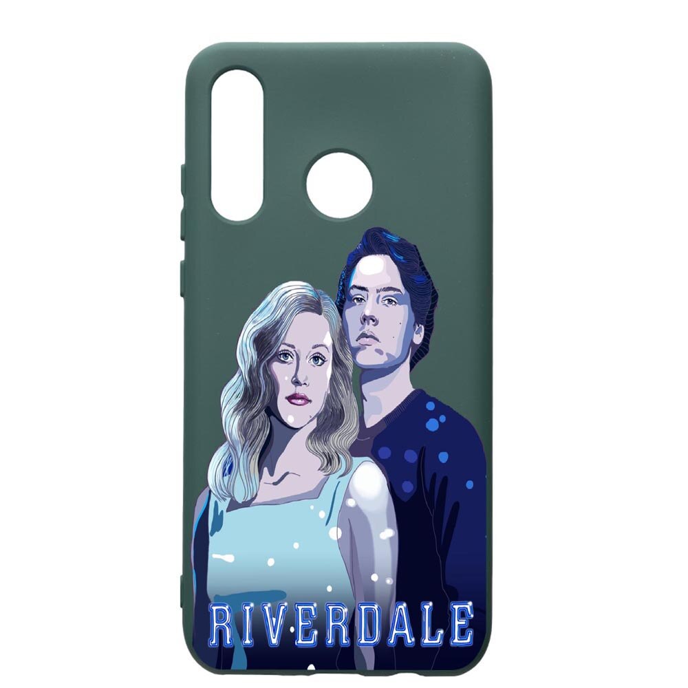 Husa Premium Silicon Compatibila Cu Huawei P30 Lite, Riverdale, cu interiorul din material textil, protectie camera, Forest Green, PFG614