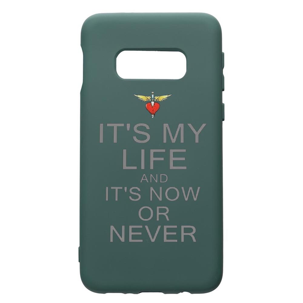 Husa Premium Silicon Compatibila Cu Samsung Galaxy S8, Its My Life, cu interiorul din material textil, protectie camera, Forest Green, PFG539