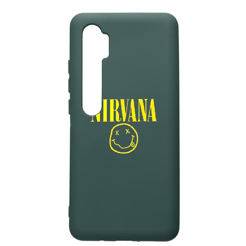 Husa Premium Silicon Compatibila Cu Xiaomi Mi Note 10, Nirvana, cu interiorul din material textil, protectie camera, Forest Green, PFG540