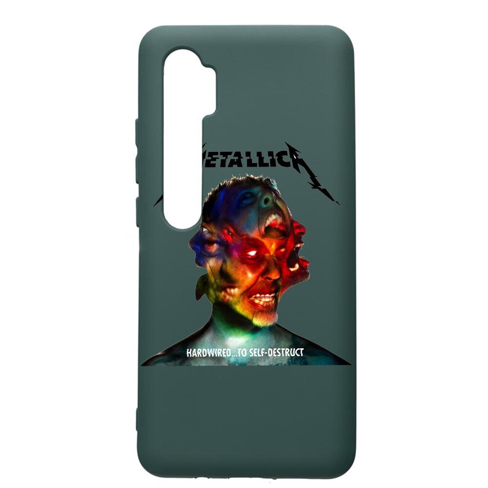 Husa Premium Silicon Compatibila Cu Xiaomi Mi Note 10, Metallica, cu interiorul din material textil, protectie camera, Forest Green, PFG545