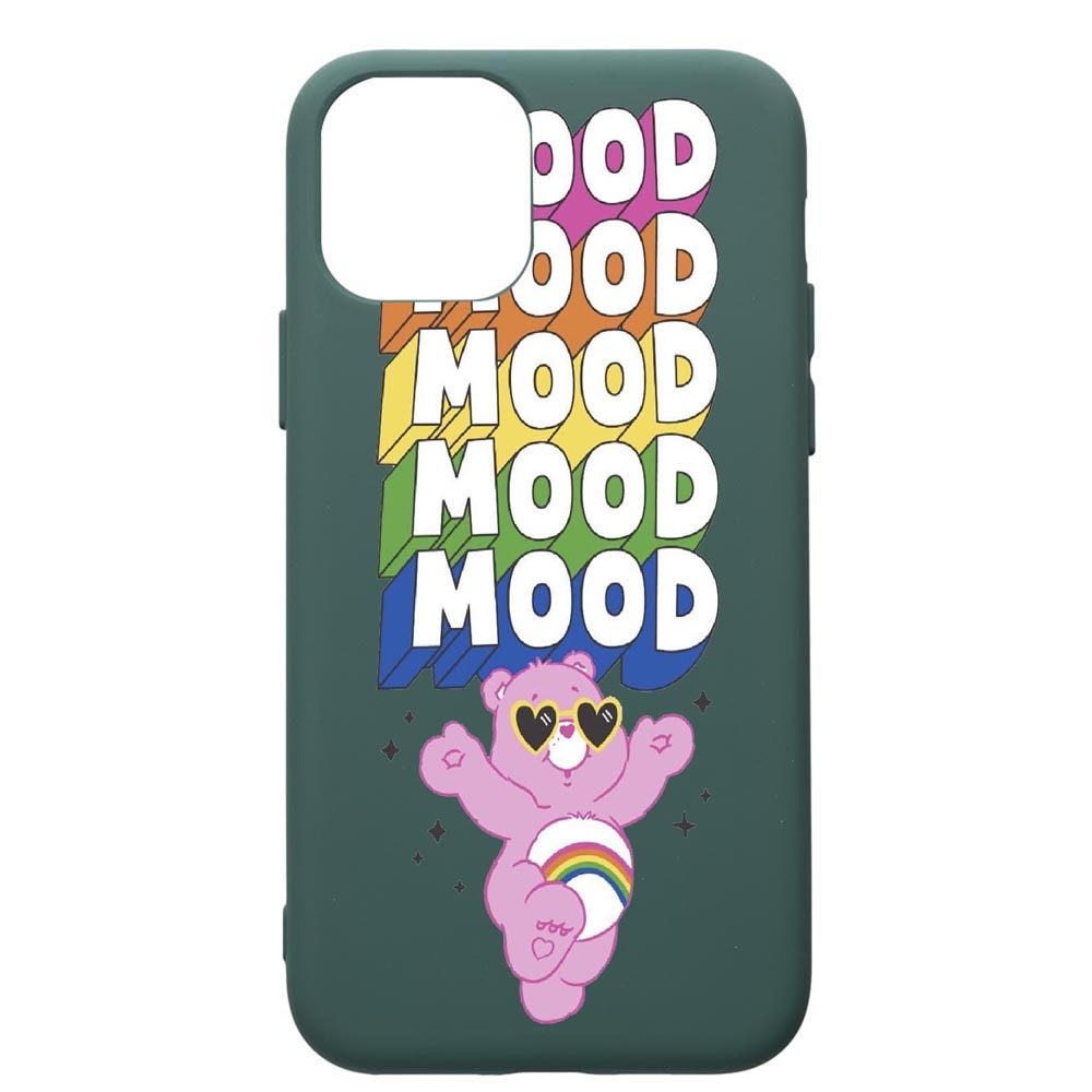 Husa Premium Silicon Compatibila Cu Apple iPhone 11 Pro, Mood - Pink Bear, cu interiorul din material textil, protectie camera, Forest Green, PFG599