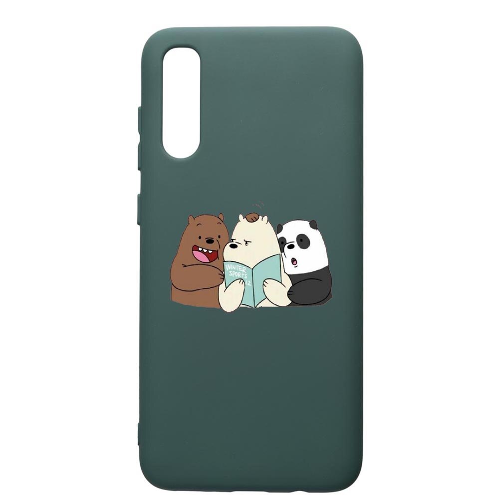Husa Premium Silicon Compatibila Cu Samsung Galaxy A70, Winter Sport, cu interiorul din material textil, protectie camera, Forest Green, PFG601