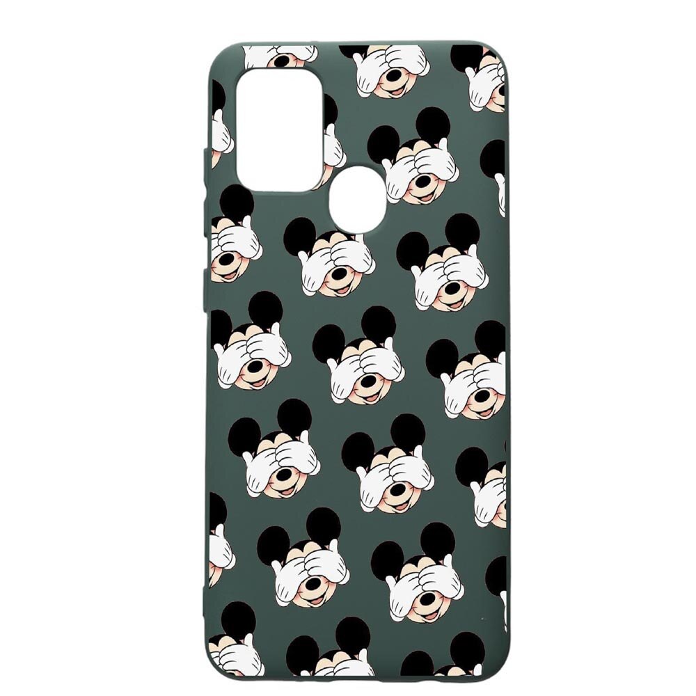 Husa Premium Silicon Compatibila Cu Huawei P Smart 2020, Mini Mouse, cu interiorul din material textil, protectie camera, Forest Green, PFG603